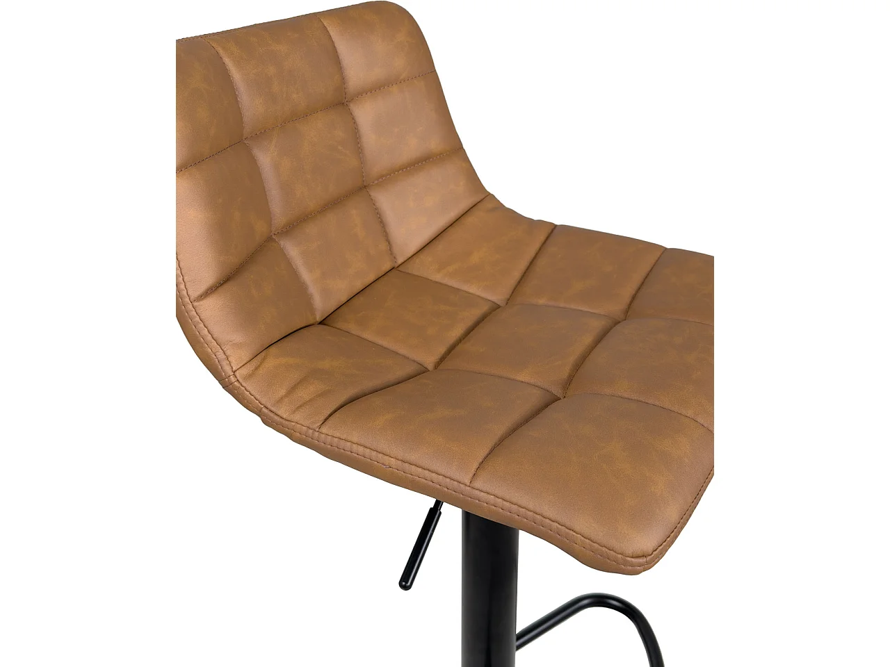 Lot 2 tabourets de Bar design siège matelassé rembourré pivotants hauteur réglable SID (noir marron)