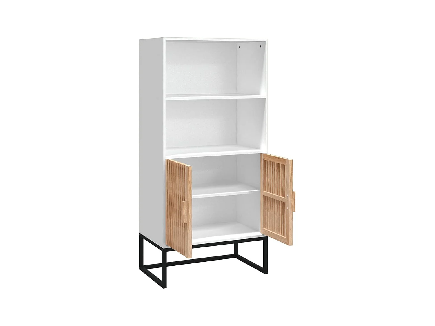 Buffet blanc 60x35x125 cm bois d'ingénierie