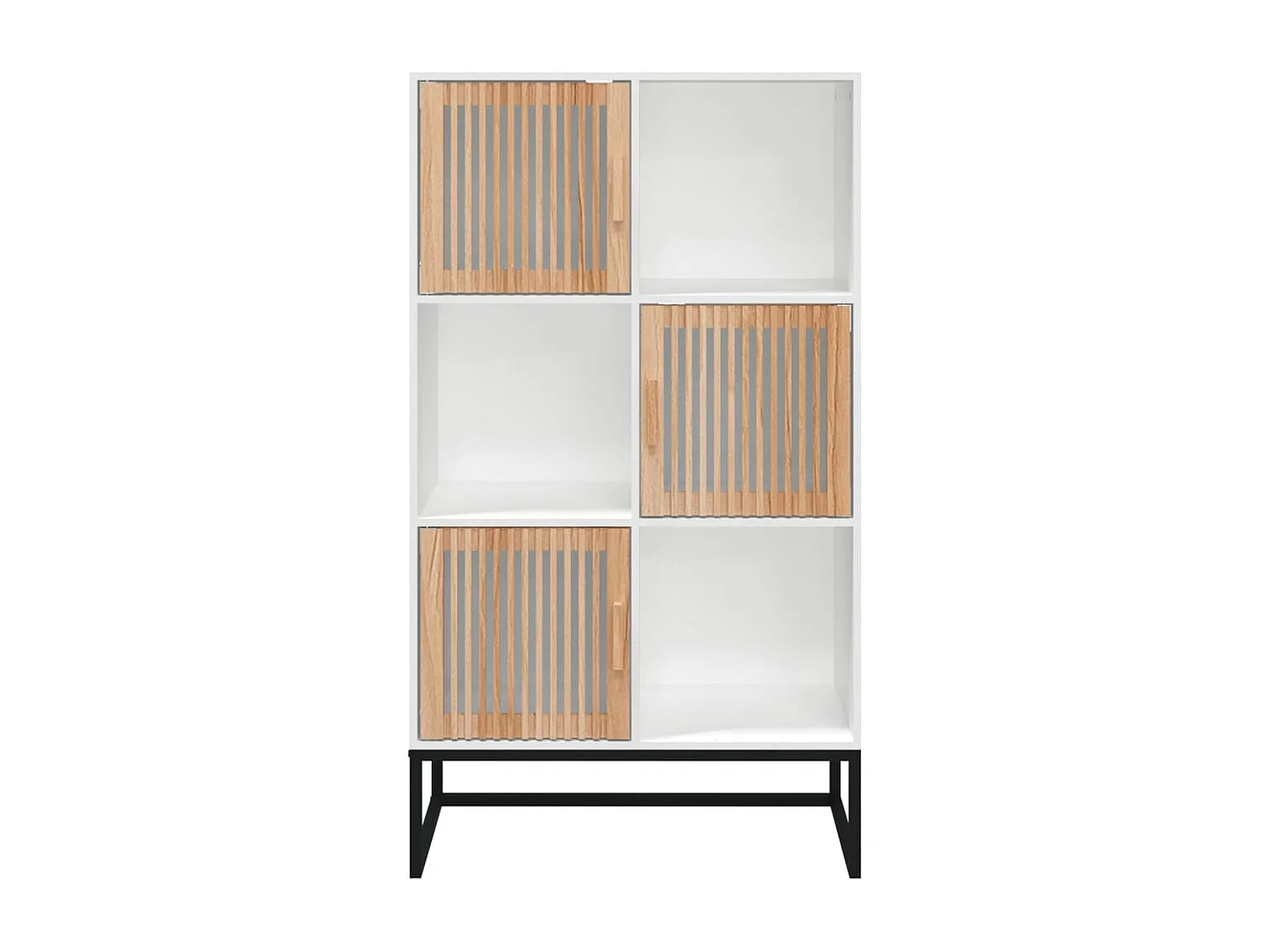 Buffet haut blanc 70x35x125 cm bois d'ingénierie