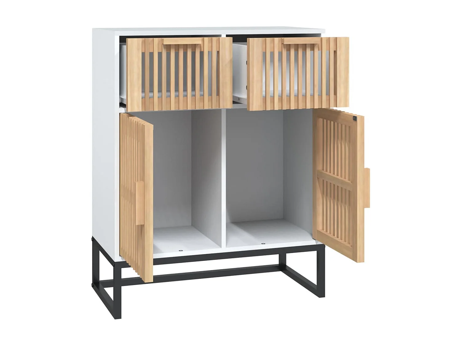 Buffet blanc 60x30x75 cm bois d'ingénierie