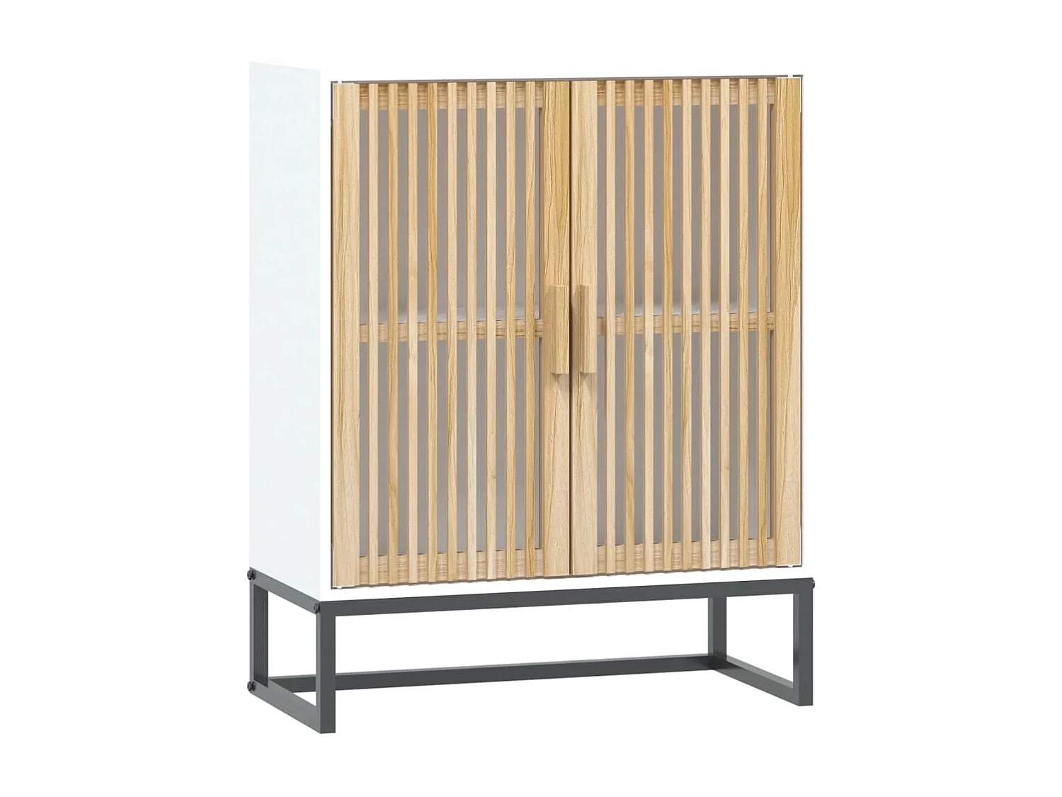 Dressoir 60x30x75 cm bewerkt hout wit
