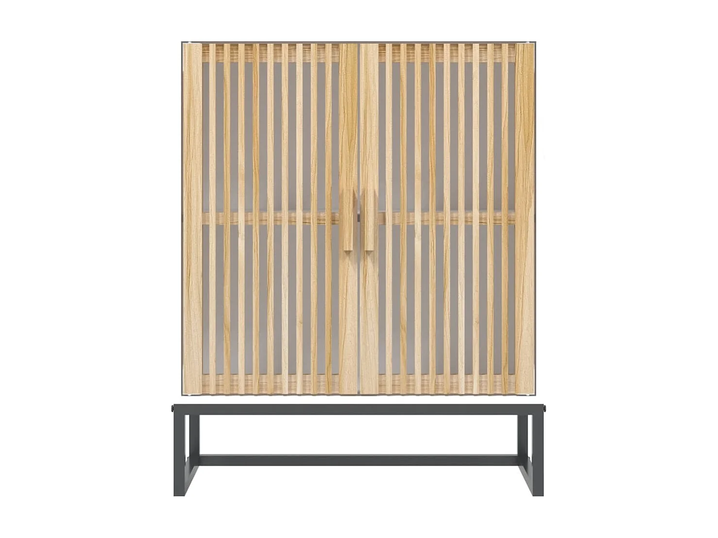 Dressoir 60x30x75 cm bewerkt hout wit