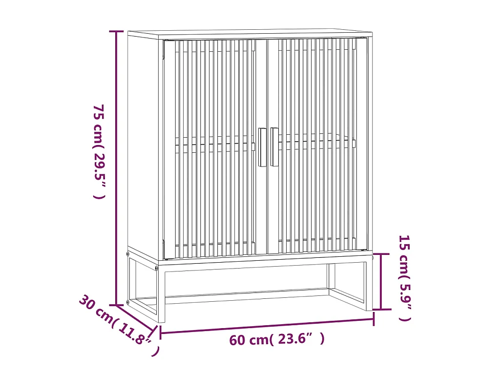 Buffet 60x30x75 cm bois d'ingénierie