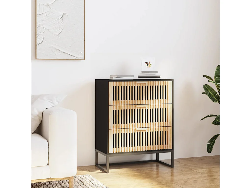 Aparador 60x30x75 cm derivados de madeira preto