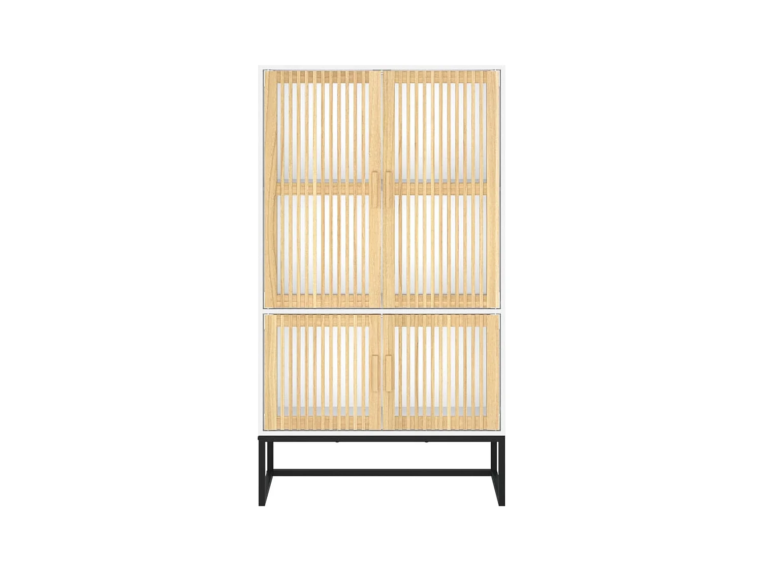 Buffet haut blanc 70x35x125 cm bois d'ingénierie