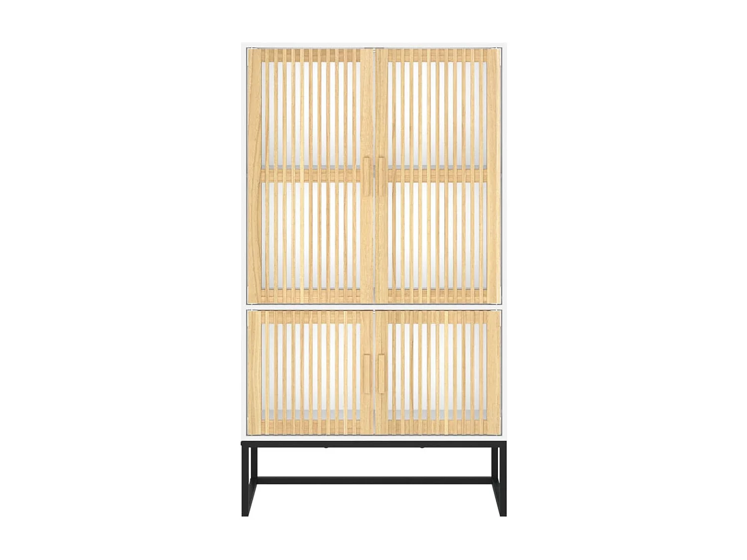 Highboard Weiß 70x35x125 cm Holzwerkstoff