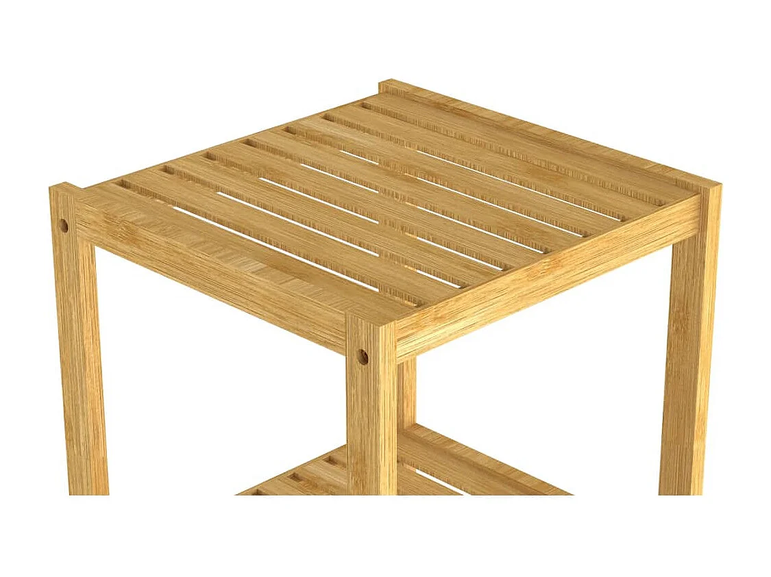 Badregal mit 4 Fächern Bambus 34x33x110 cm