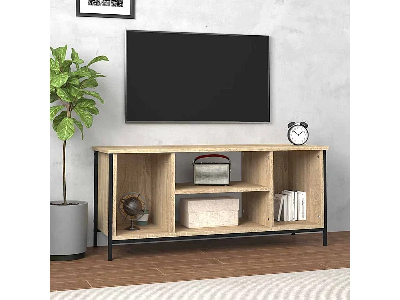 Meuble TV chêne sonoma 102x35x45 cm bois d'ingénierie