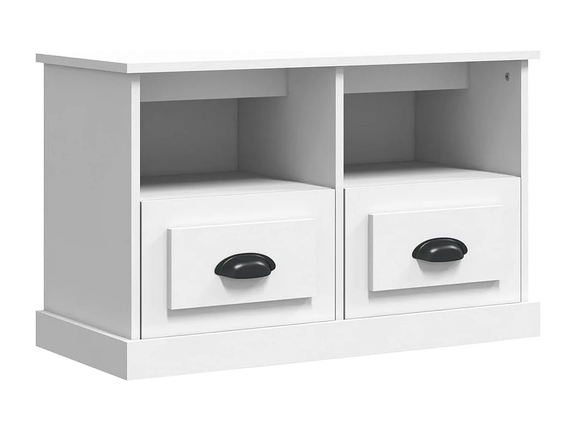 Tv-meubel 80x35x50 cm bewerkt hout wit