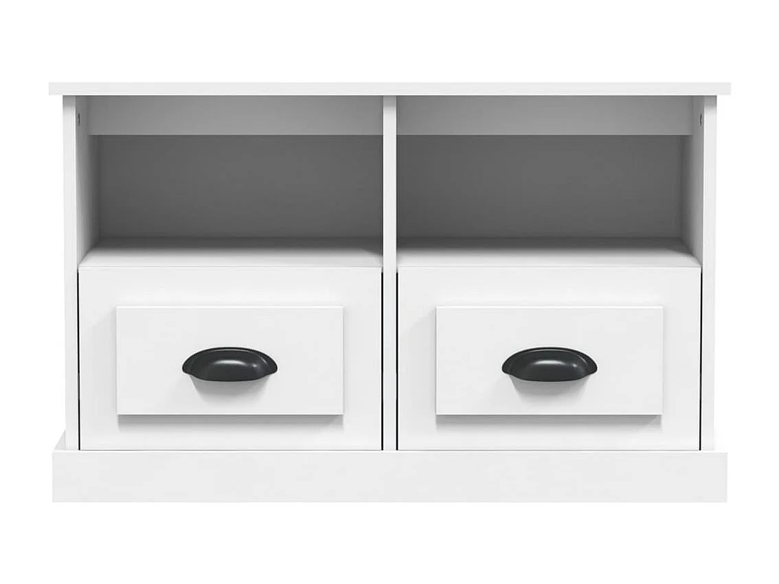 Tv-meubel 80x35x50 cm bewerkt hout wit