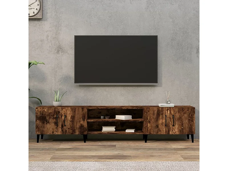 Móvel de TV 180x31,5x40 cm derivados de madeira carvalho fumado