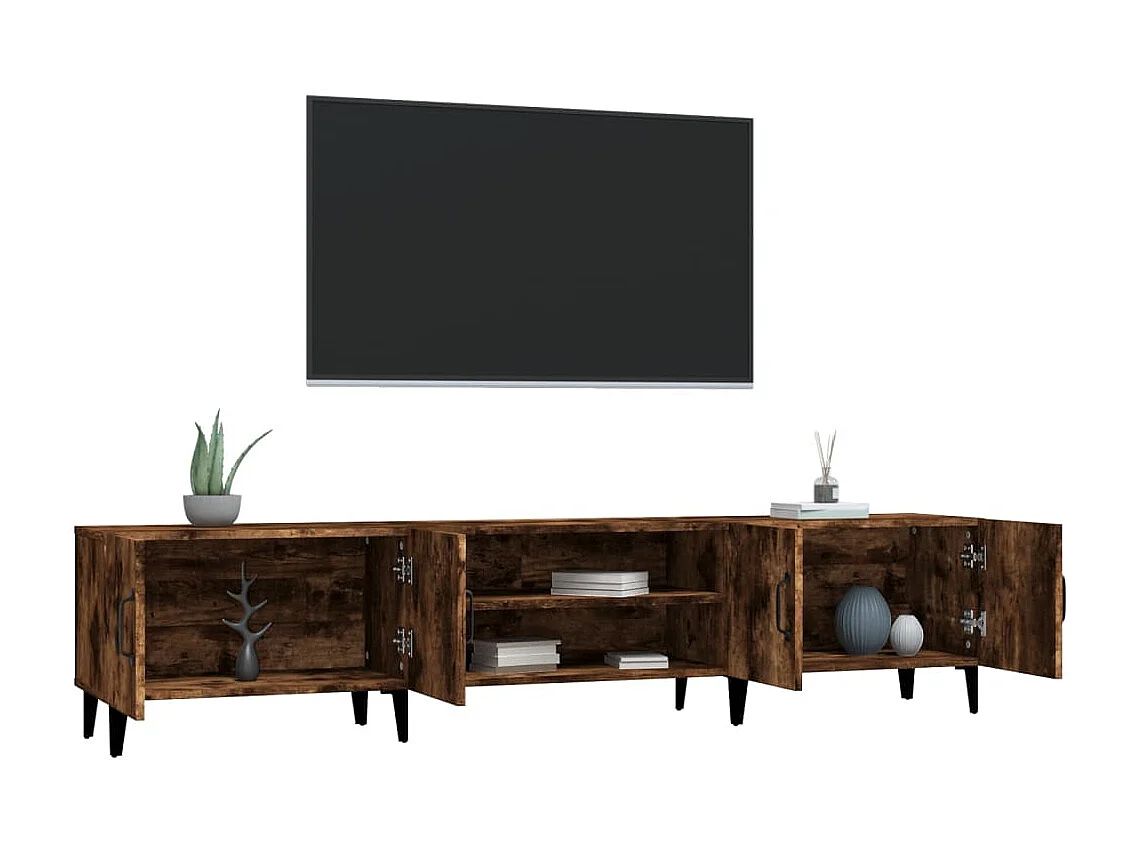 Móvel de TV 180x31,5x40 cm derivados de madeira carvalho fumado