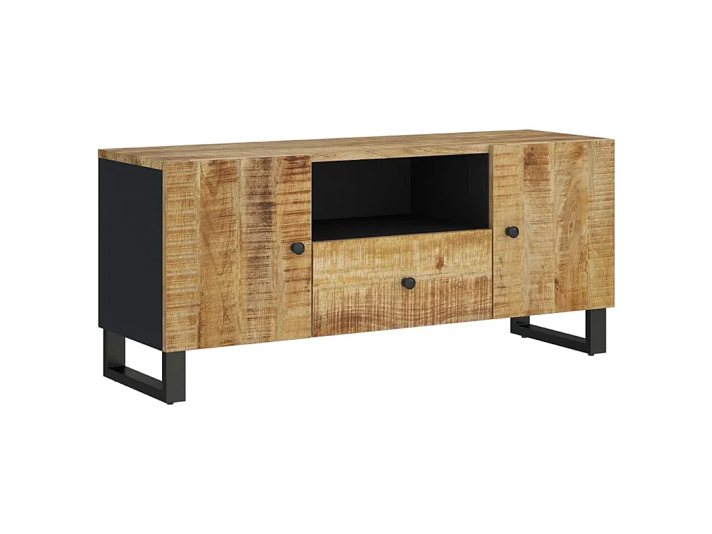 TV-Schrank 105x33,5x46 cm Massivholz Mango & Holzwerkstoff