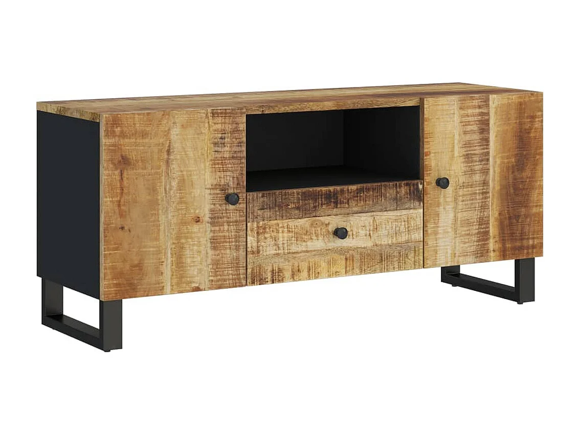 TV-Schrank 105x33,5x46 cm Massivholz Mango & Holzwerkstoff