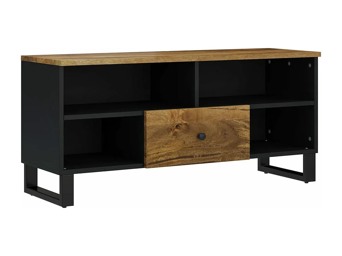 Tv-meubel 100x33x46 cm massief mangohout en bewerkt hout