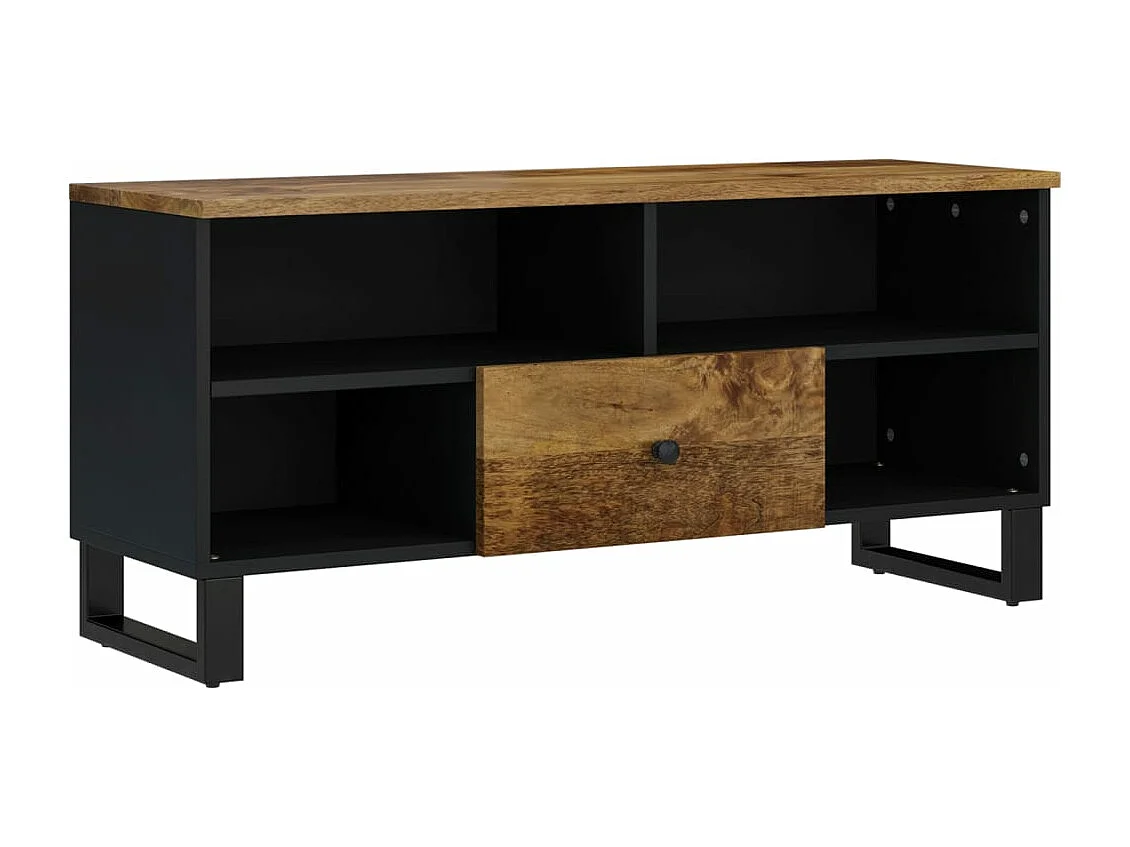 Tv-meubel 100x33x46 cm massief mangohout en bewerkt hout