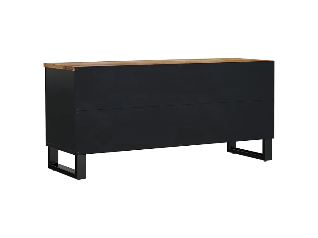 Meuble TV 100x33x46 cm bois de manguier et d'ingénierie