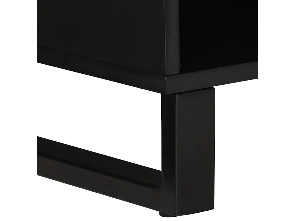 Meuble TV 100x33x46 cm bois de manguier et d'ingénierie