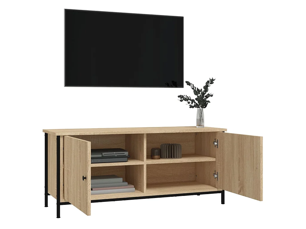 TV-Schrank mit Türen Sonoma-Eiche 102x35x45 cm Holzwerkstoff