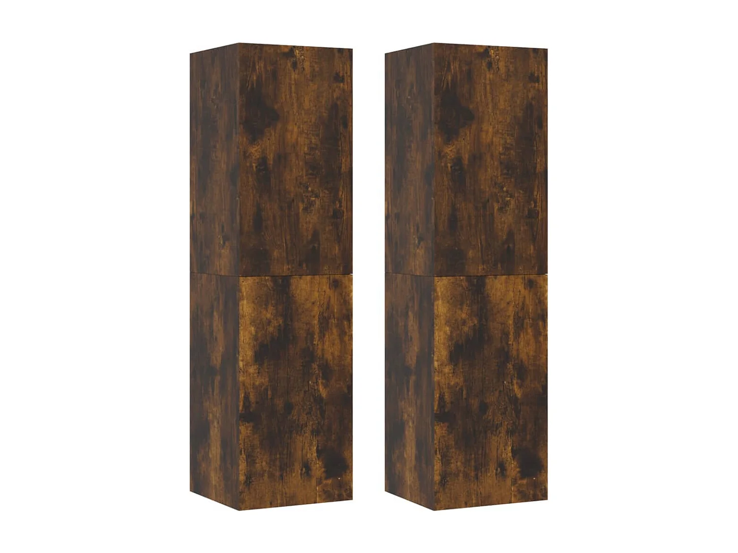 Tv-wandmeubels 2 st 30,5x30x110 cm gerookt eikenkleurig
