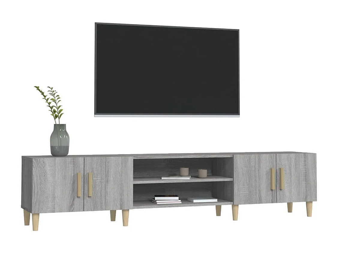 TV-Schrank Grau Sonoma 180x31,5x40 cm Holzwerkstoff