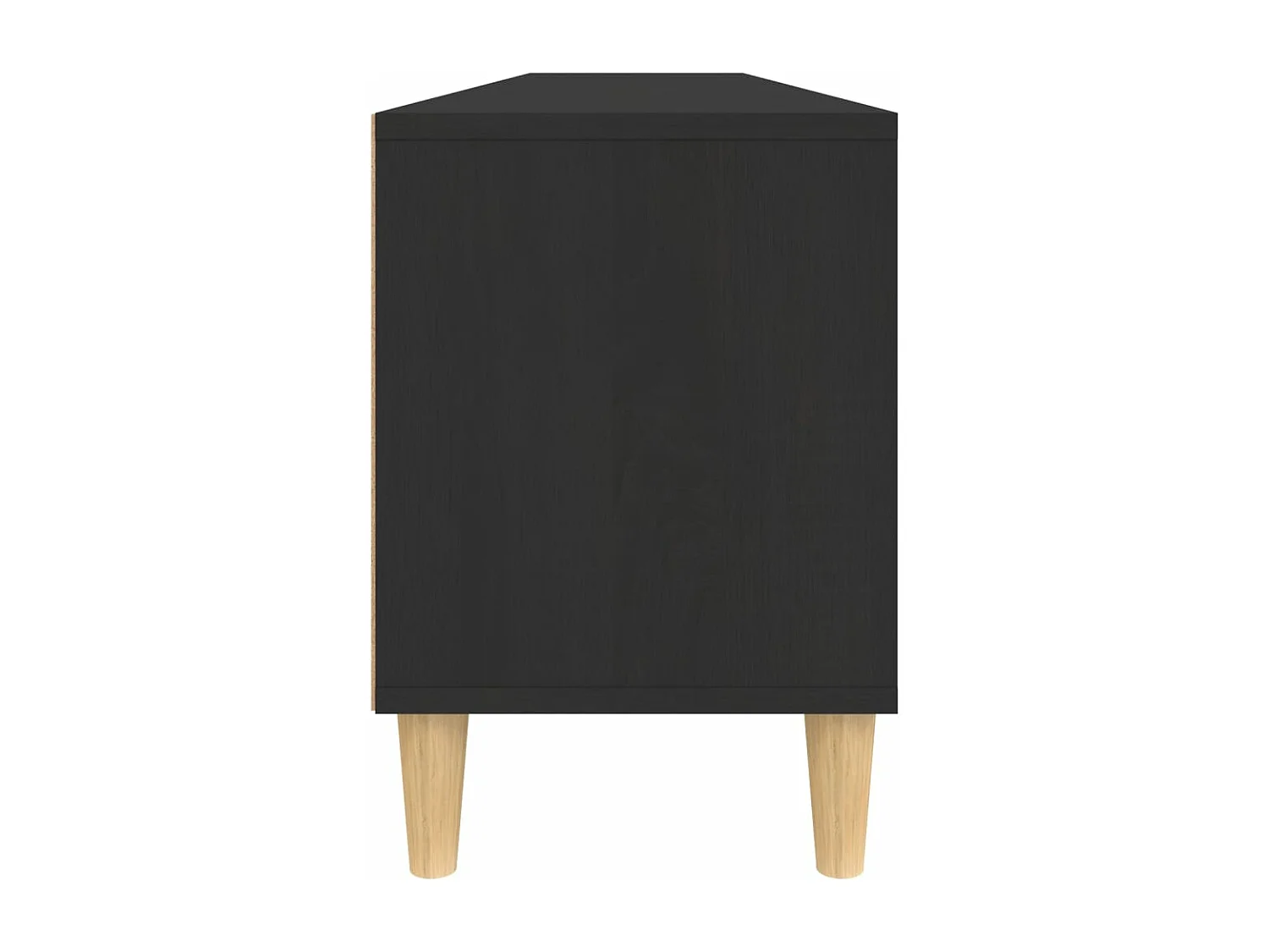 Meuble TV noir 150x30x44,5 cm bois d'ingénierie