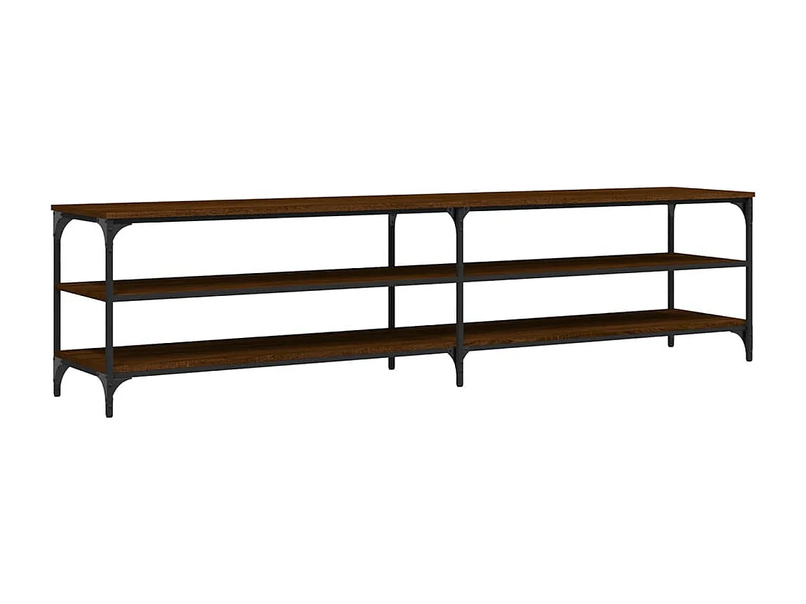 Móvel TV 200x30x50cm derivados madeira/metal carvalho castanho