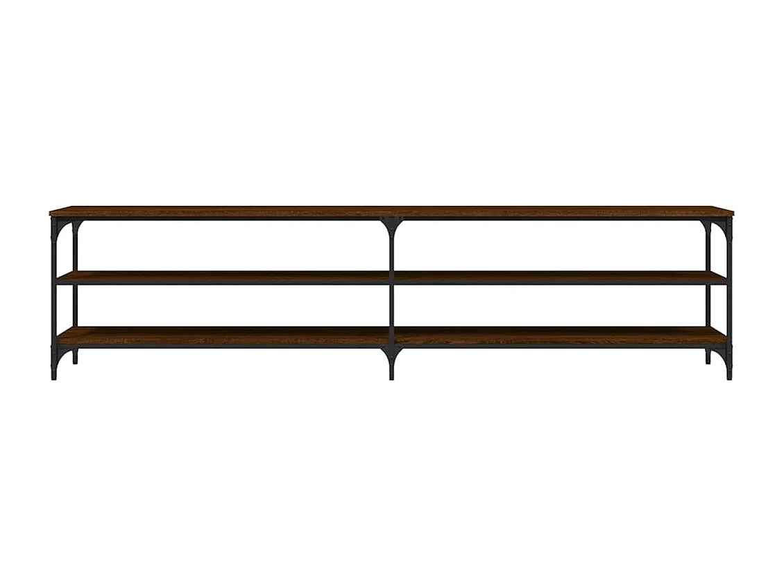 Móvel TV 200x30x50cm derivados madeira/metal carvalho castanho