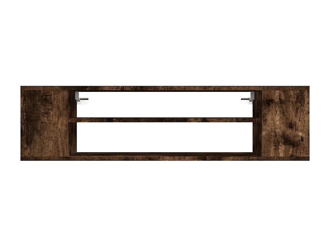 Armoire TV suspendue Chêne fumé 100x30x26,5cm Bois d'ingénierie