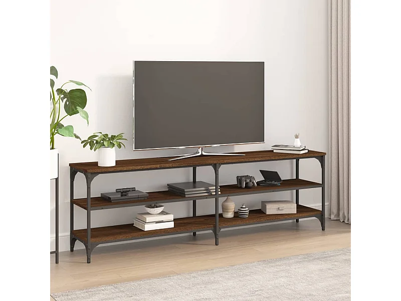 Móvel p/ TV 160x30x50 cm derivados de madeira carvalho castanho