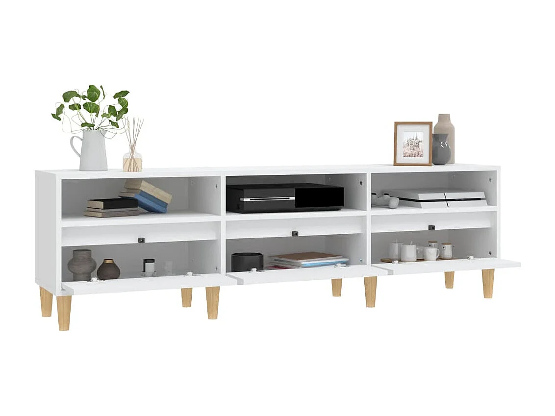 Móvel de TV 150x30x44,5 cm derivados de madeira branco