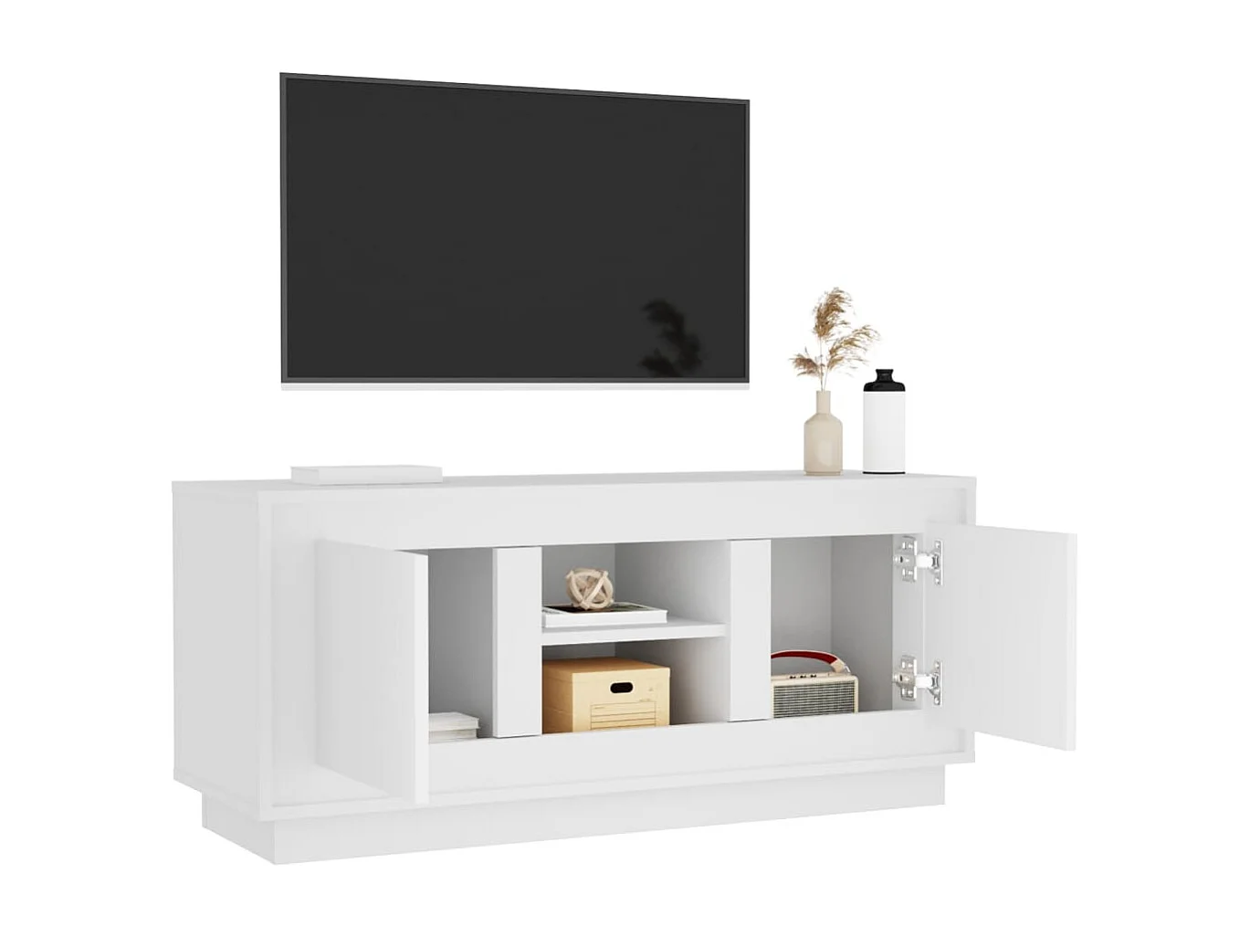 TV-Schrank Weiß 102x35x45 cm Holzwerkstoff
