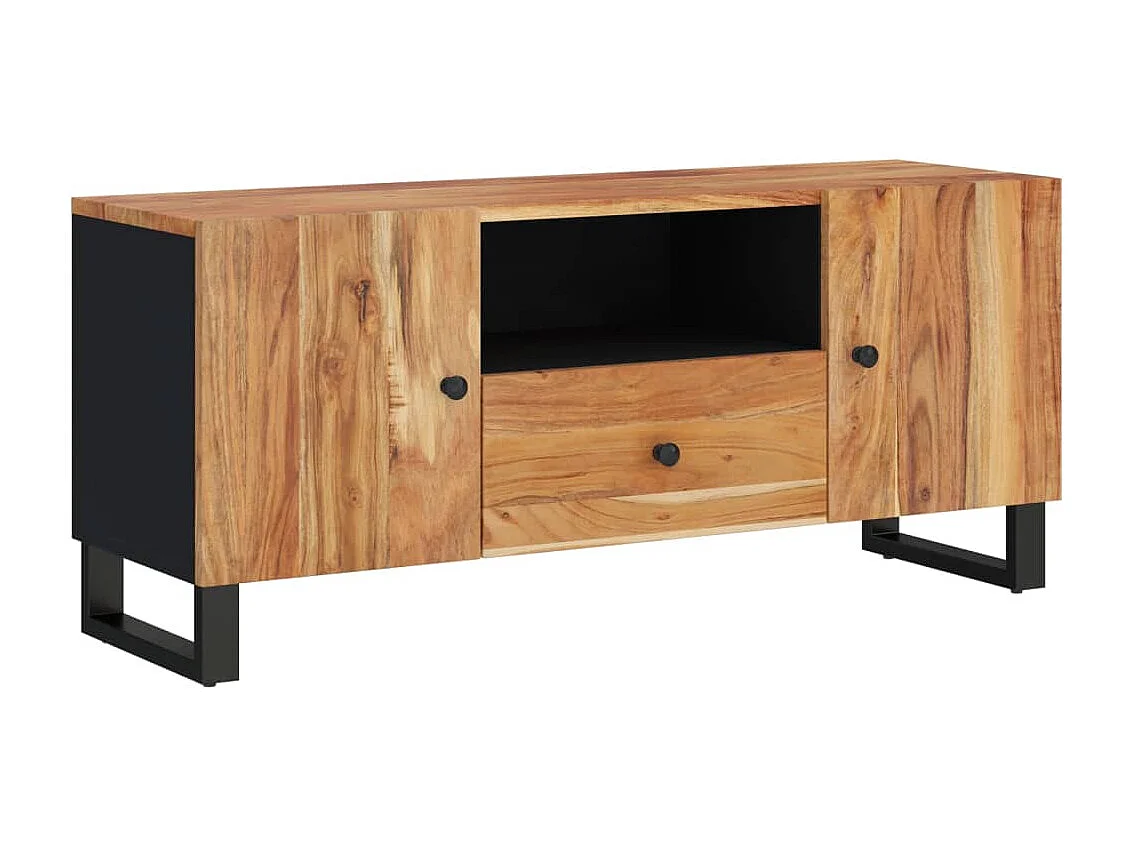 Mobile TV 105x33,5x46cm Legno Massello Acacia Legno Multistrato