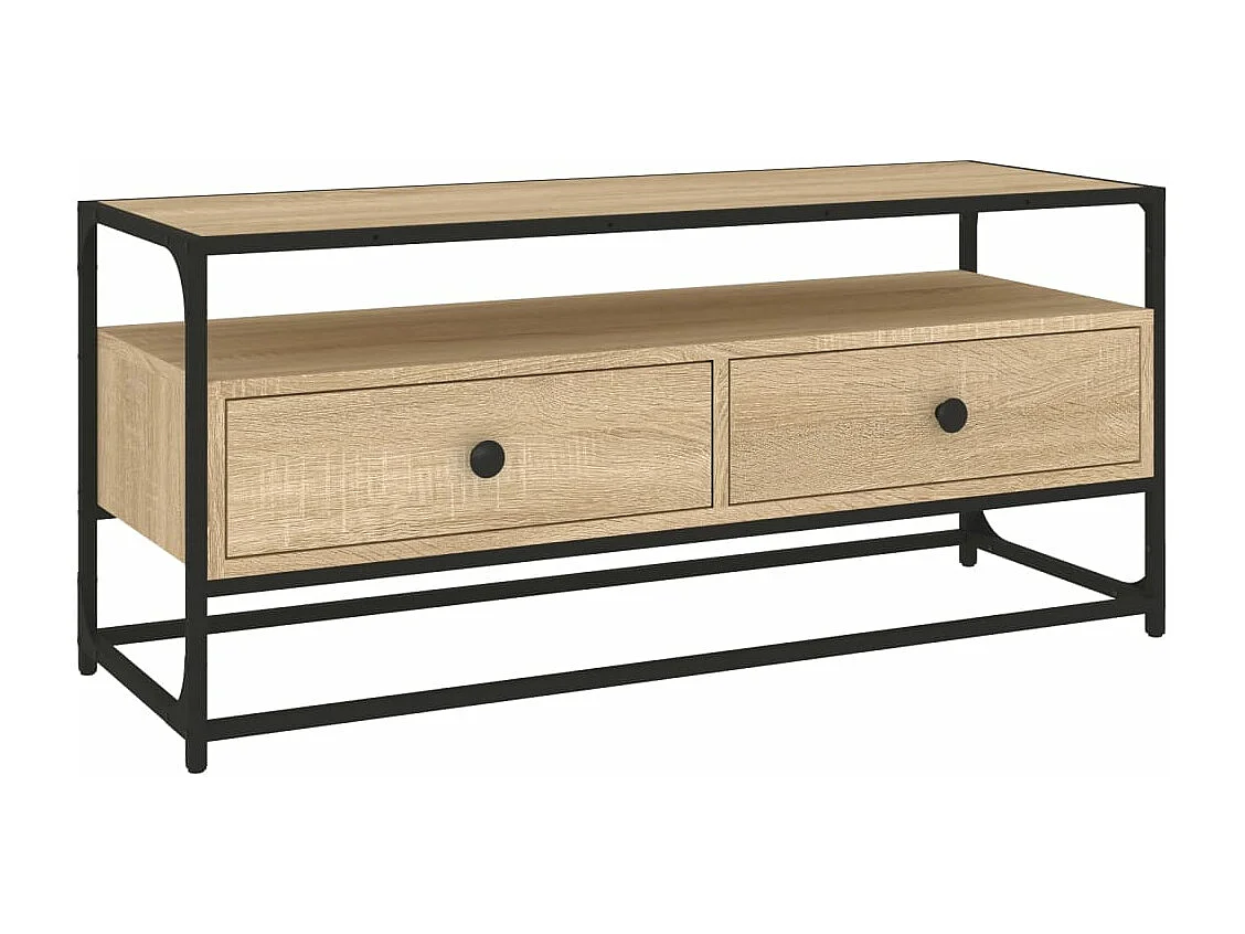 Meuble TV chêne sonoma 100x35x45 cm bois d'ingénierie