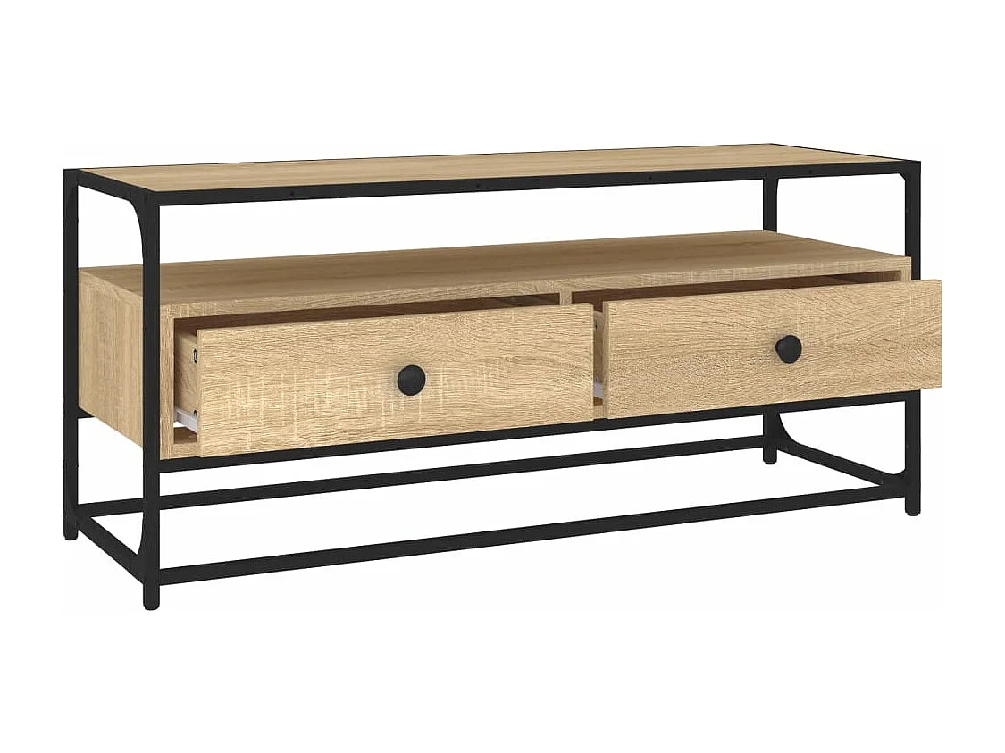 Meuble TV chêne sonoma 100x35x45 cm bois d'ingénierie