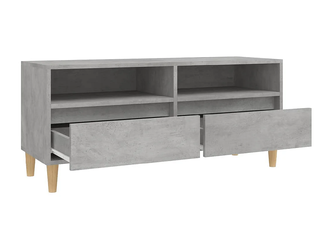 Tv-meubel 100x34,5x44,5 cm bewerkt hout betongrijs