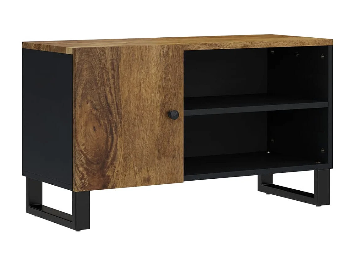 Meuble TV 80x33x46 cm bois de manguier et d'ingénierie