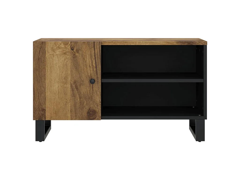 TV-Schrank 80x33x46 cm Massivholz Mango & Holzwerkstoff