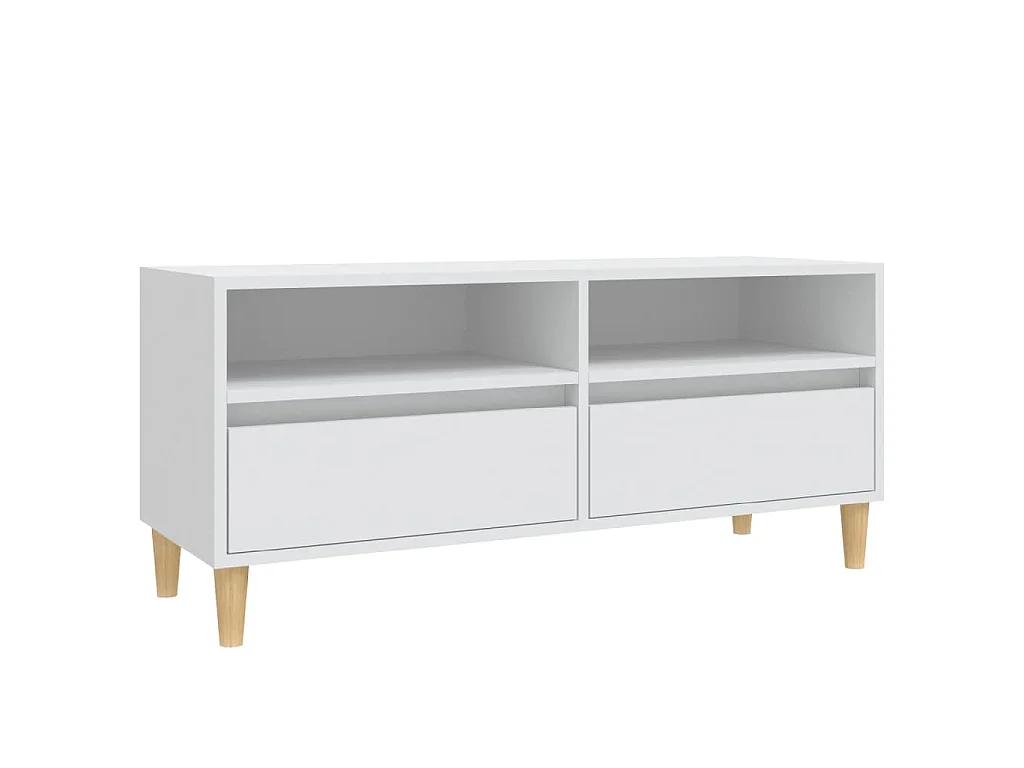 Mobile Porta TV Bianco 100x34,5x44,5 cm in Legno Multistrato
