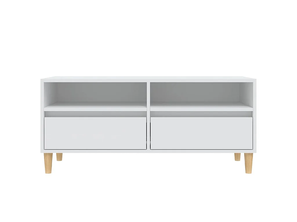 Mobile Porta TV Bianco 100x34,5x44,5 cm in Legno Multistrato