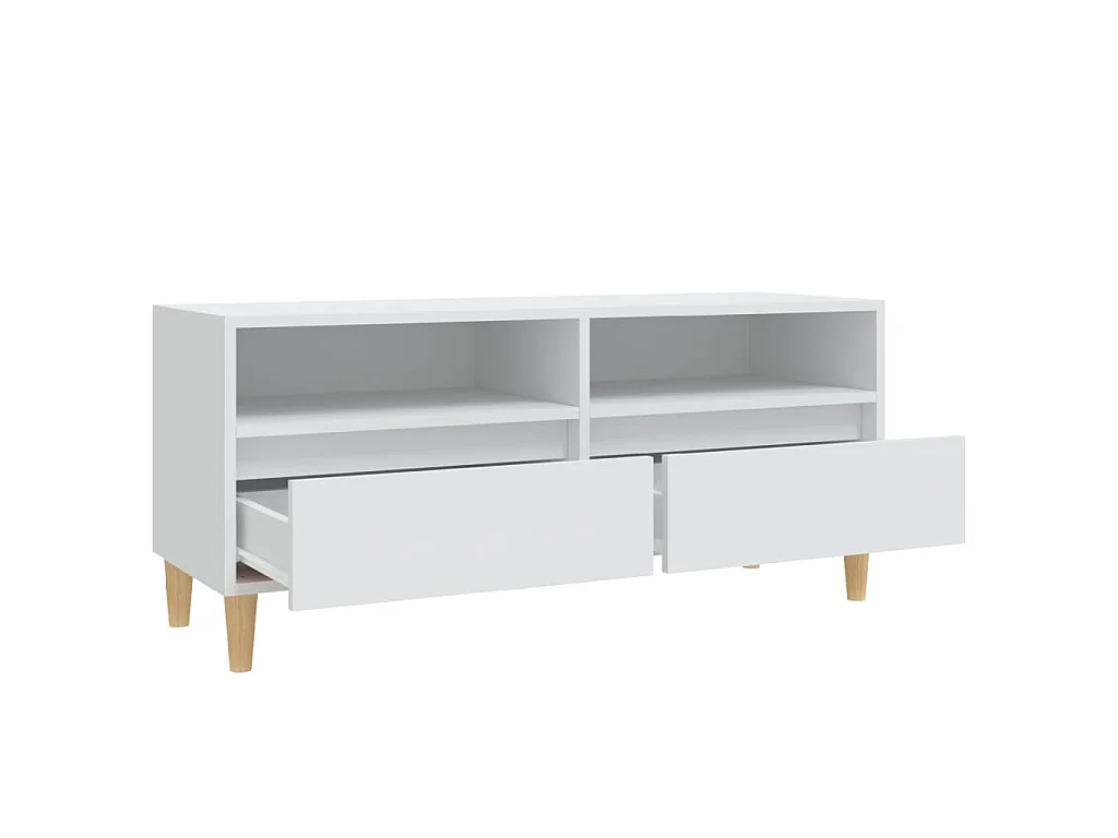 Mobile Porta TV Bianco 100x34,5x44,5 cm in Legno Multistrato