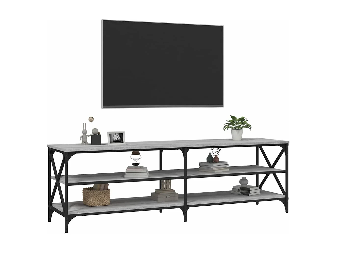 TV-Schrank Grau Sonoma 160x40x50 cm Holzwerkstoff