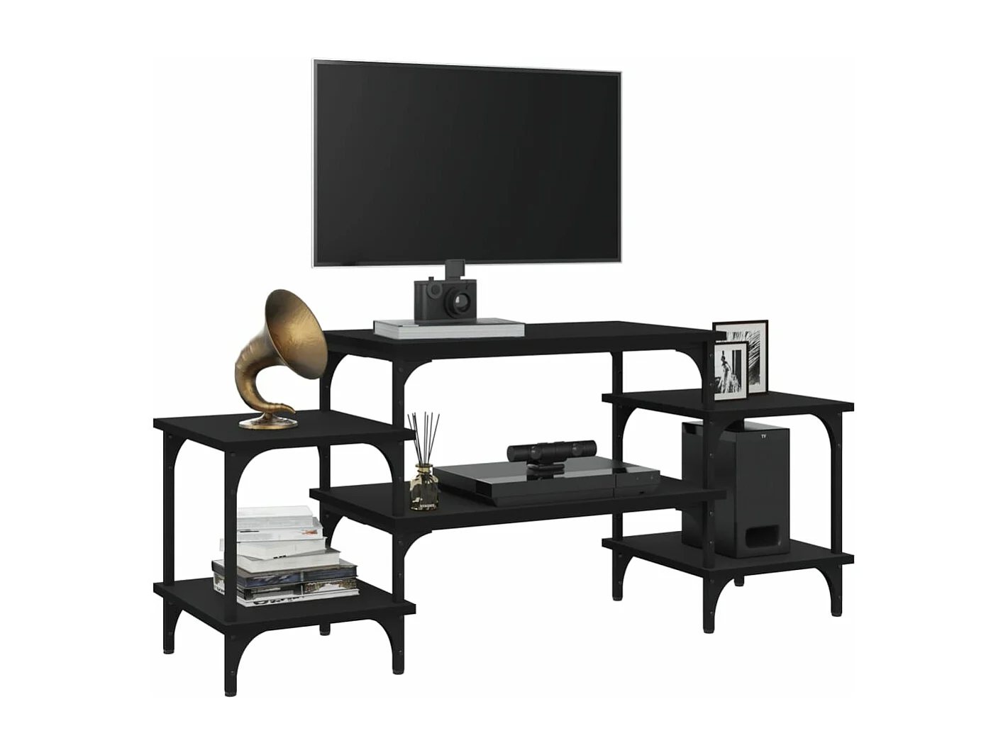 TV-Schrank Schwarz 117x35x52 cm Holzwerkstoff