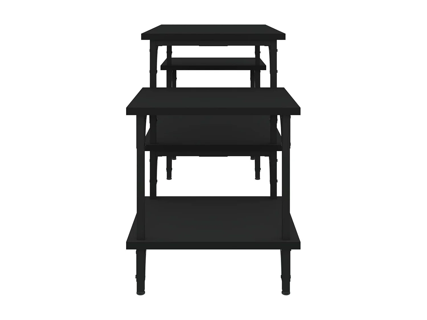 Móvel de TV 117x35x52 cm derivados de madeira preto