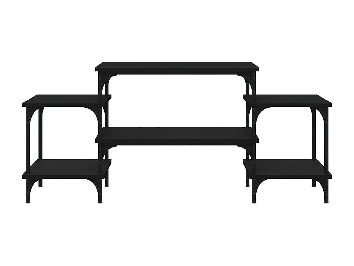 Tv-meubel 117x35x52 cm bewerkt hout zwart