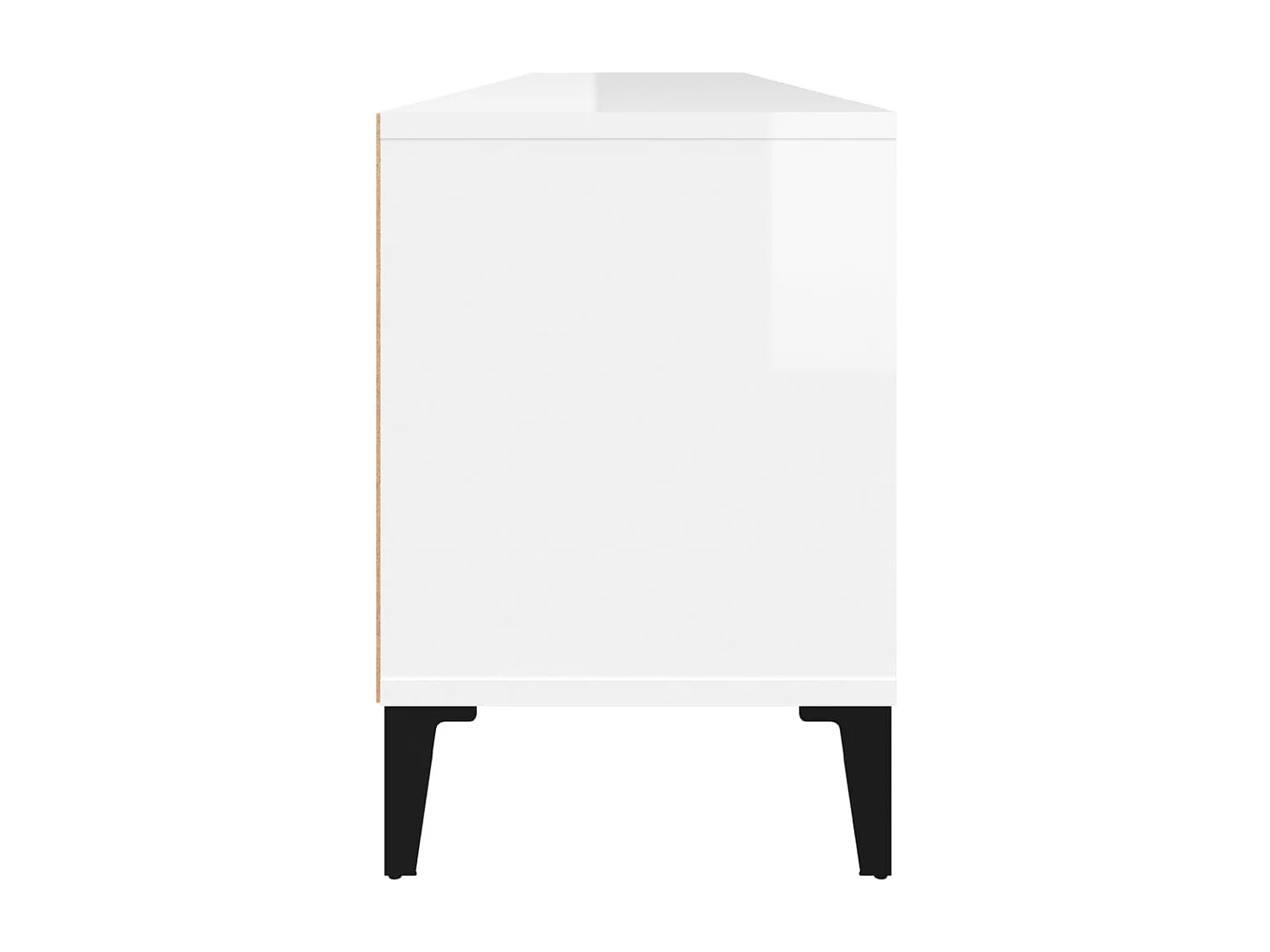 Tv-meubel 150x30x44,5 cm bewerkt hout hoogglans wit