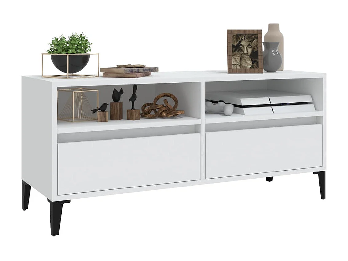 TV-Schrank Weiß 100x34,5x44,5 cm Holzwerkstoff