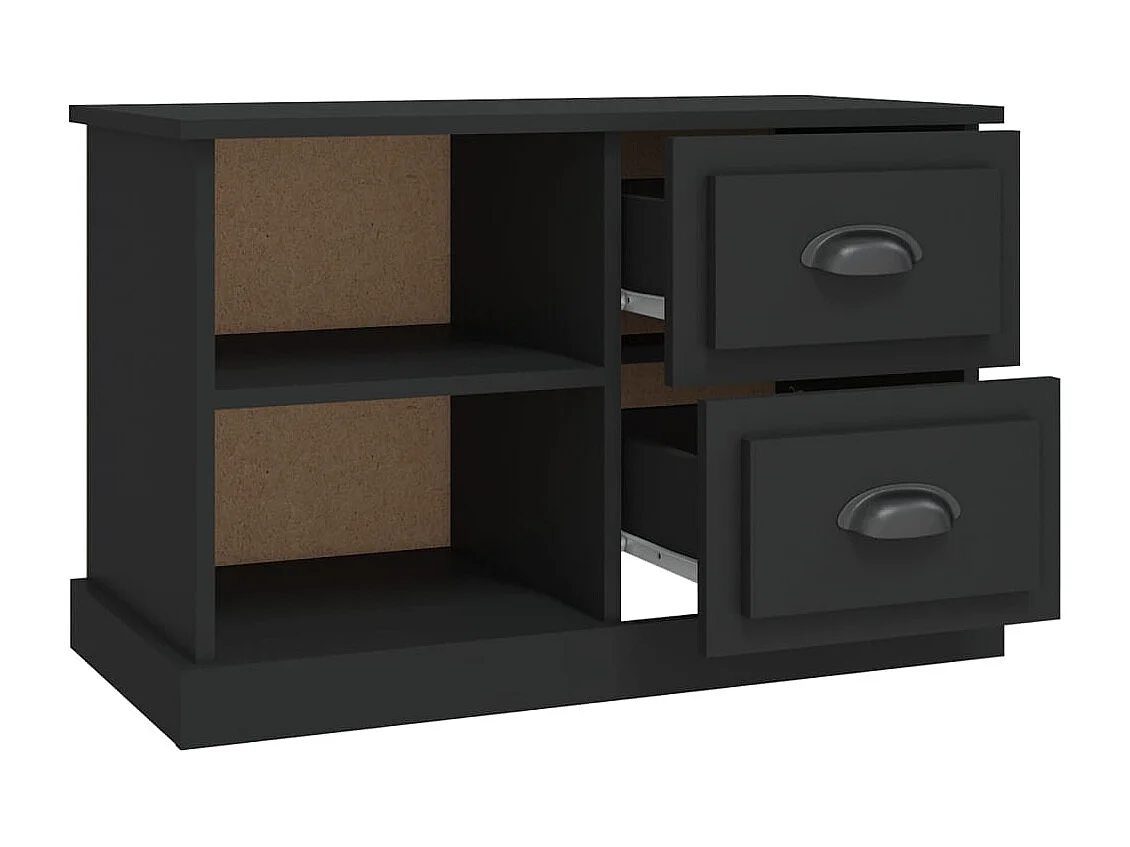 Tv-meubel 73x35,5x47,5 cm bewerkt hout zwart