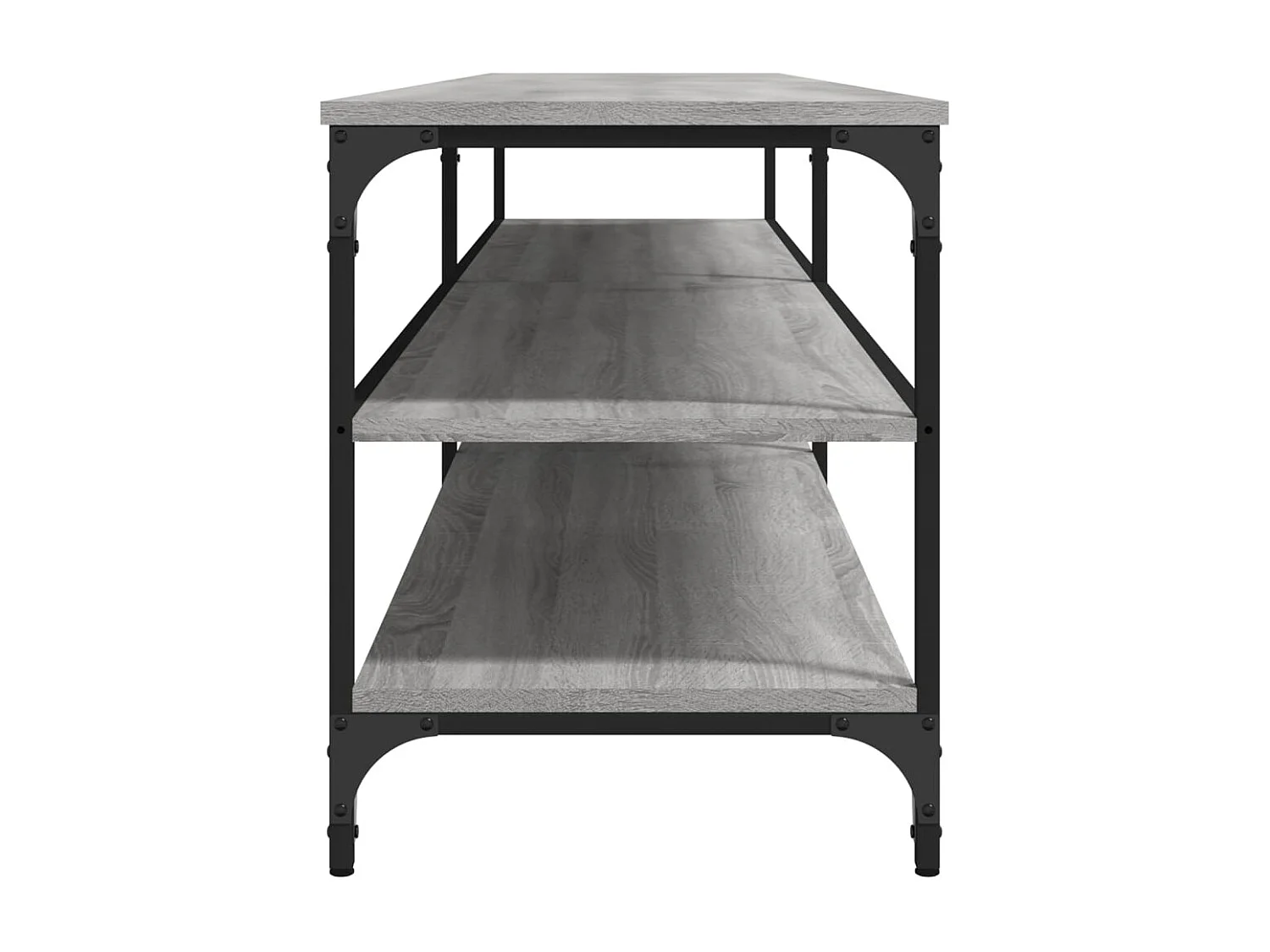 Mobile TV Grigio Sonoma 200x30x50cm Legno Multistrato e Metallo