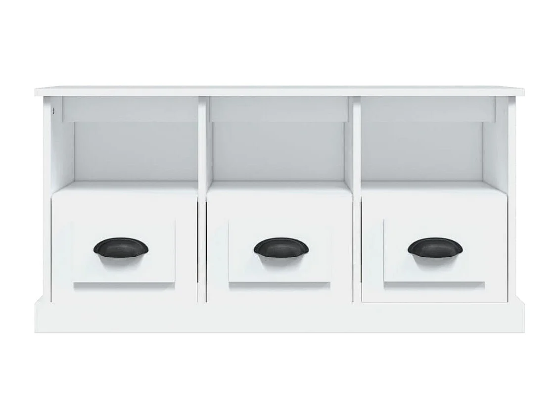 Tv-meubel 100x35x50 cm bewerkt hout wit